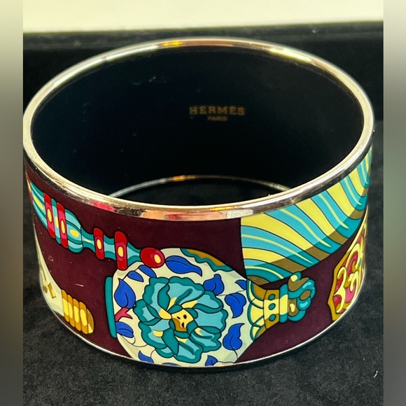 Hermes Extra Wide Bangle Enamel Bangle Size XS w/COA - Picture 1 of 10